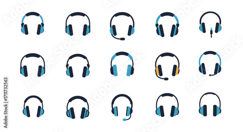 Collection of gaming headsets wireless and wired audio devices for immersive sound