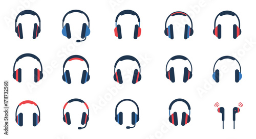 Collection of diverse headphone styles for audio enthusiasts and gamers