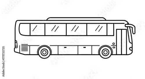 Sleek Bus Design Modern Public Transportation Vector Illustration for Creative Projects