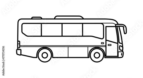Minimalist Bus Design A Clean and Modern Transportation Graphic for Digital and Print Projects