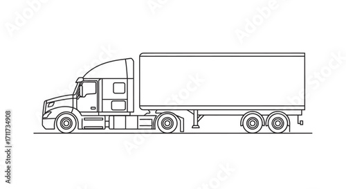Minimalist truck design for transportation concept, EPS vector illustration for graphic design projects
