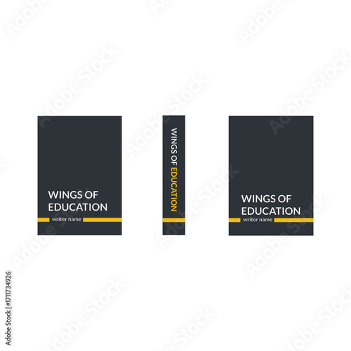 
Modern book cover template design is open to a page titled ancient books