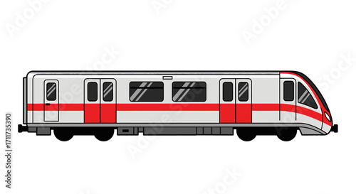 Metro Train Design Modern Rail Transportation Illustration