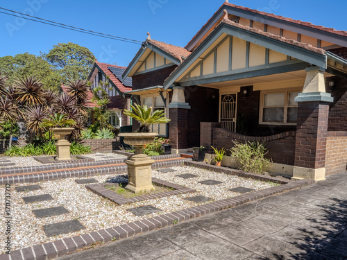 Suburban residential Brick house in Sydney  NSW Australia 