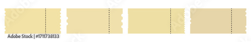 Minimalist Biscuit Color Vector Ticket Design