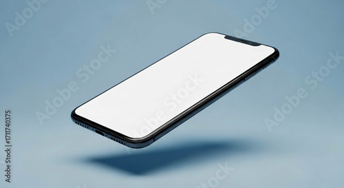 Wallpaper Mural Smartphone Mockup Floating on Blue: Minimalist Tech Display Torontodigital.ca