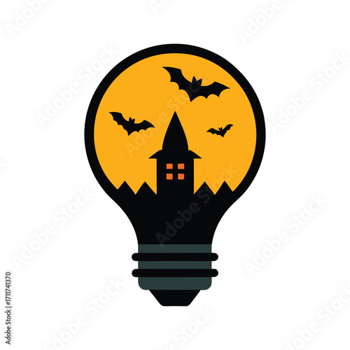 halloween bulb vector art