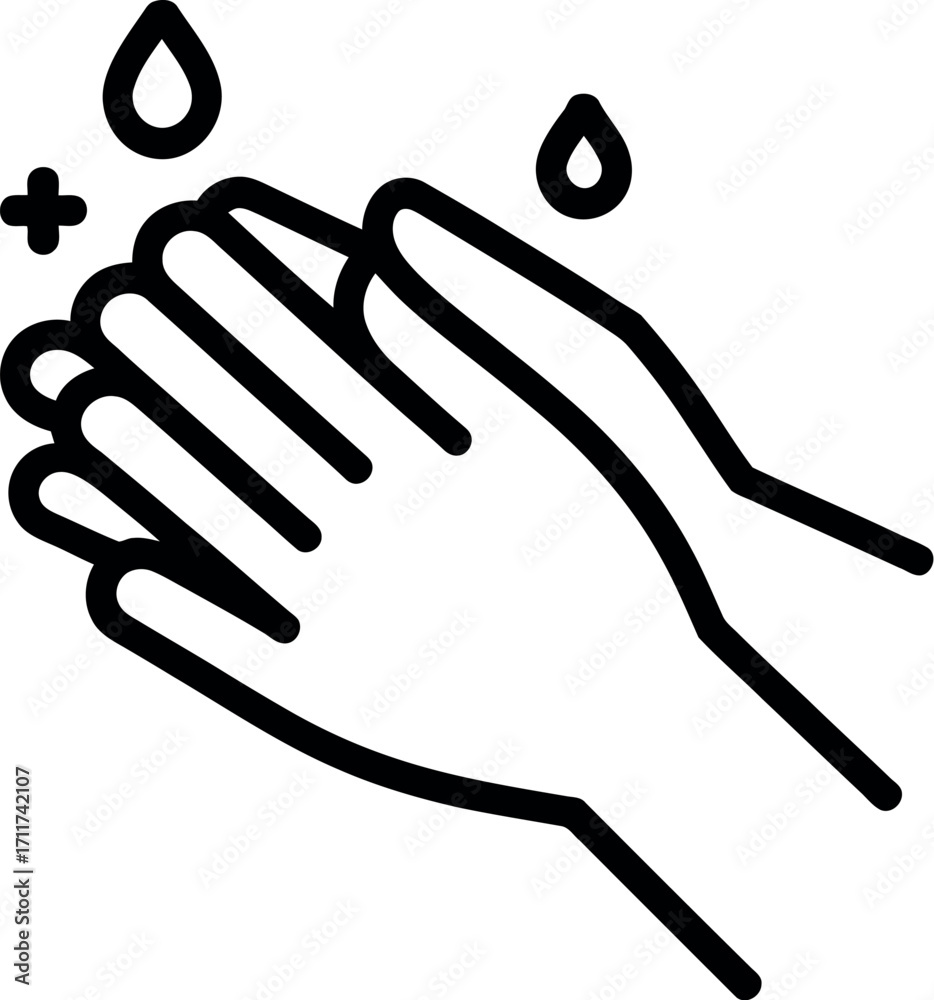 Obraz premium Clean hands being washed with soap and water, a symbol of hygiene and health protection.