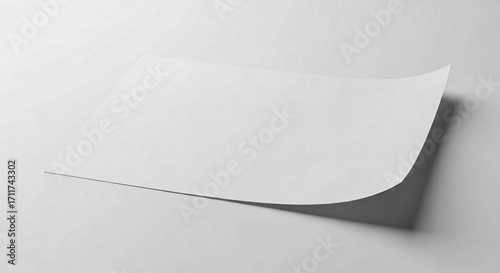 Wallpaper Mural Blank White Sheet: Clean Surface for Creative Content Torontodigital.ca