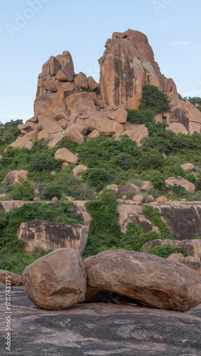 A view of Hampi's big spires.
