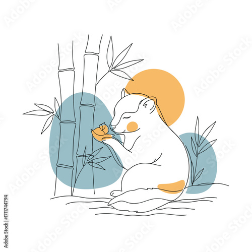 A peaceful creature enjoying a quiet moment of solitude.