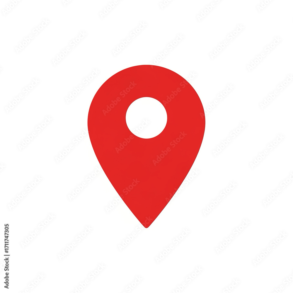 Fototapeta premium Red Map Pin Location Icon