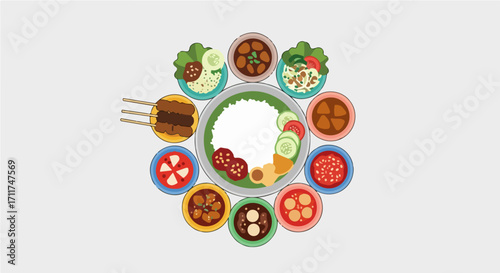 Indonesian Food Platter A Culinary Journey