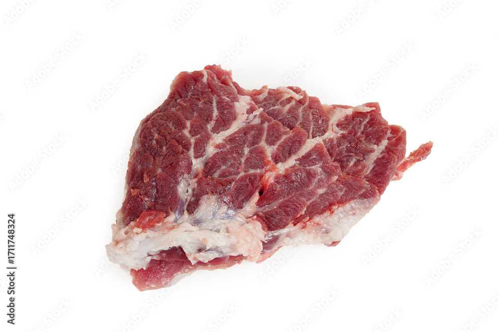 Fototapeta premium Raw meat on white background
