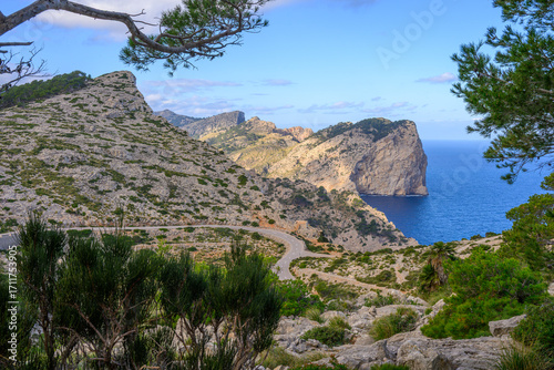 On the hiking trail around Cap de Formentor on the island of Mallorca