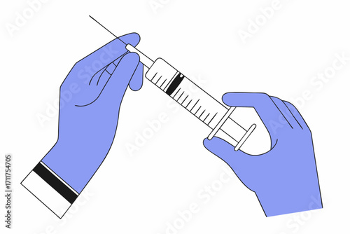 hand with syringe