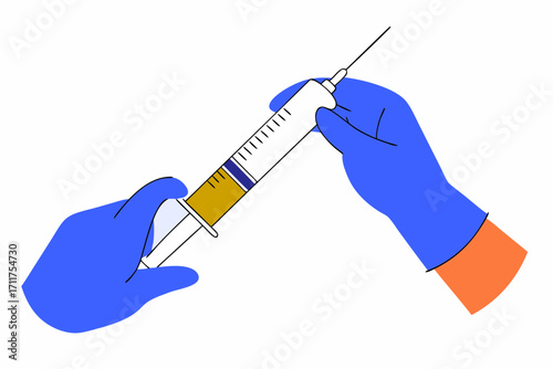 hand with syringe