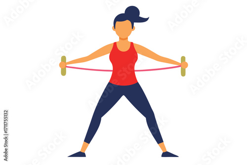 young woman exercising