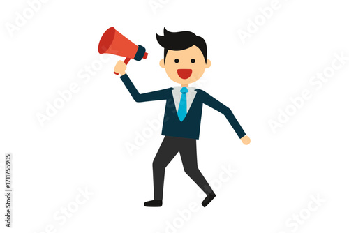 businessman with a red arrow