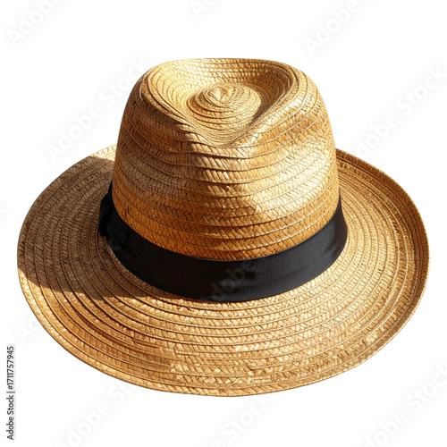 Obraz na płótnie Straw Sun Hat, isolated on transparent background