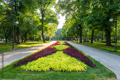 Tsar Simeon's Garden in Plovdiv city center,  created in 1892 by the Swiss landscape architect Lucien Chevalas