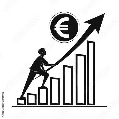 Minimalist graphic representation of financial data