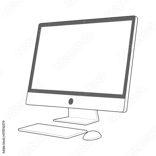 Sleek modern all in one computer minimalist design