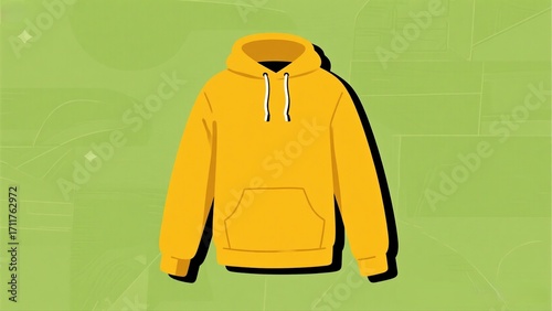 Vibrant Yellow Hooded Sweatshirt