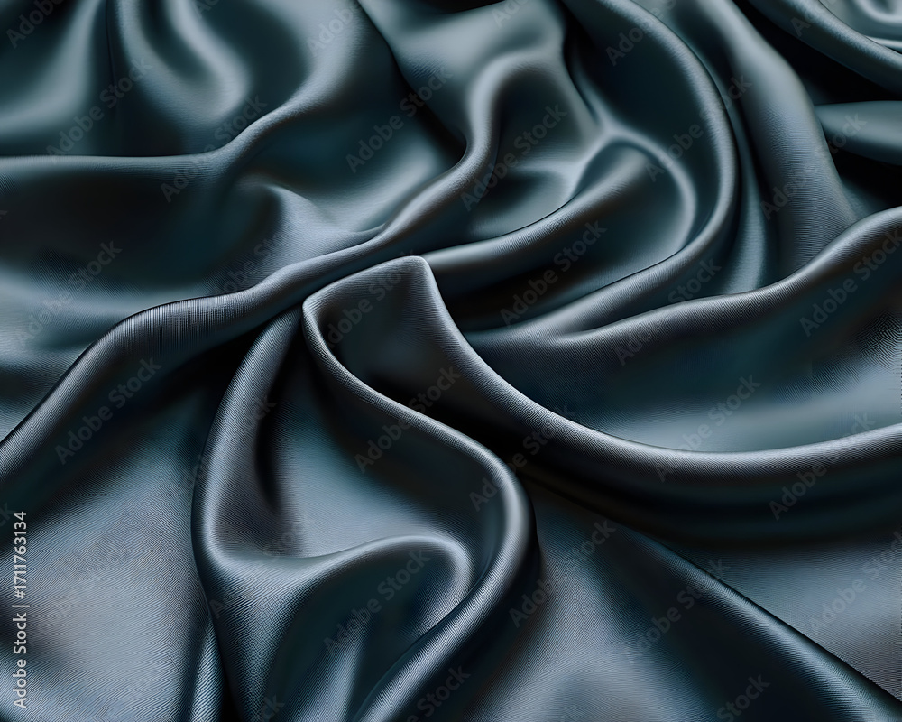 Obraz premium Dark Teal Silk Drape 3D Illustration