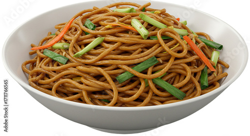 Fotografie Bowl of Stir-Fried Noodles
