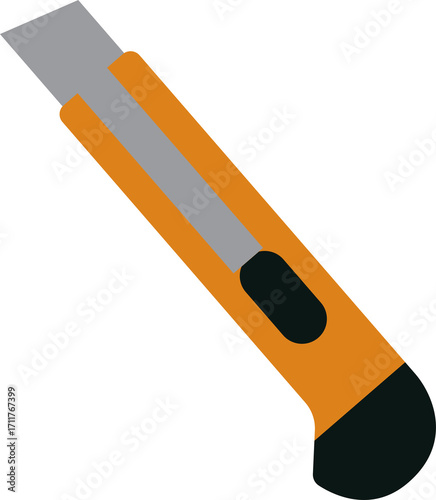 Orange Utility Retractable Cutter Knife