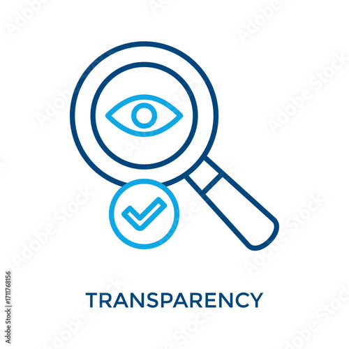 Transparency Icon Outline Color Style. Vector Illustration For Graphic Design