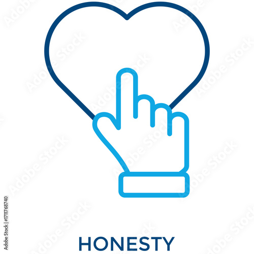 Honesty Icon Outline Color Style. Vector Illustration For Graphic Design