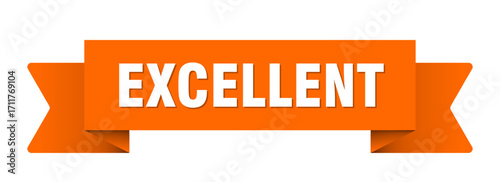 excellent ribbon isolated on transparent background. excellent ribbon