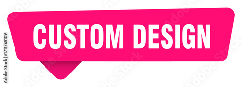 custom design magenta sticker isolated on transpatent background. custom design sign