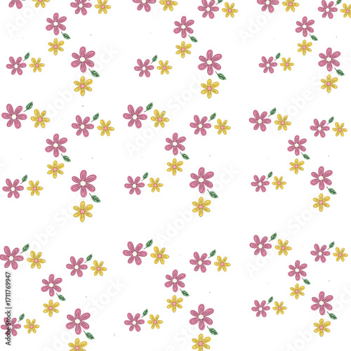 seamless background with flowers