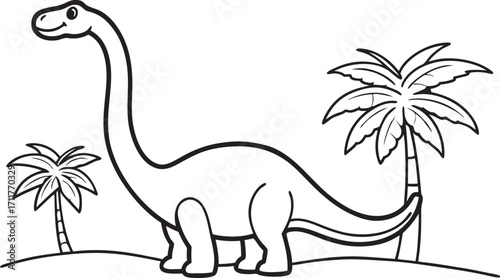 Cartoon Brontosaurus dinosaur