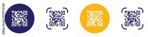 QR code icon vector illustration