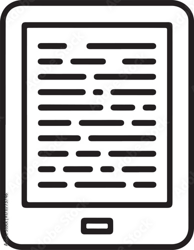 Digital ebook reader device with text