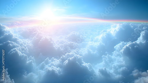 Heavenly Cloudscape: An ethereal illustration