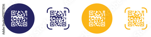 QR code icon vector illustration