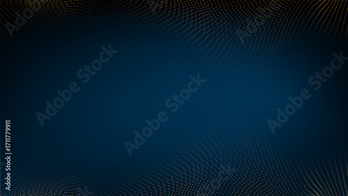 A stunning circular design combining blue and gold light effects backgrounds.