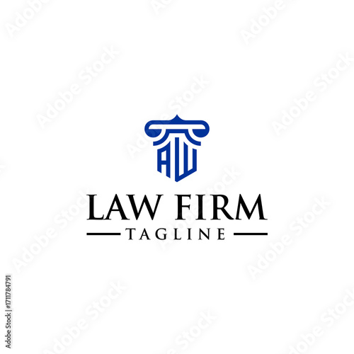 AW law logo design inspiration
