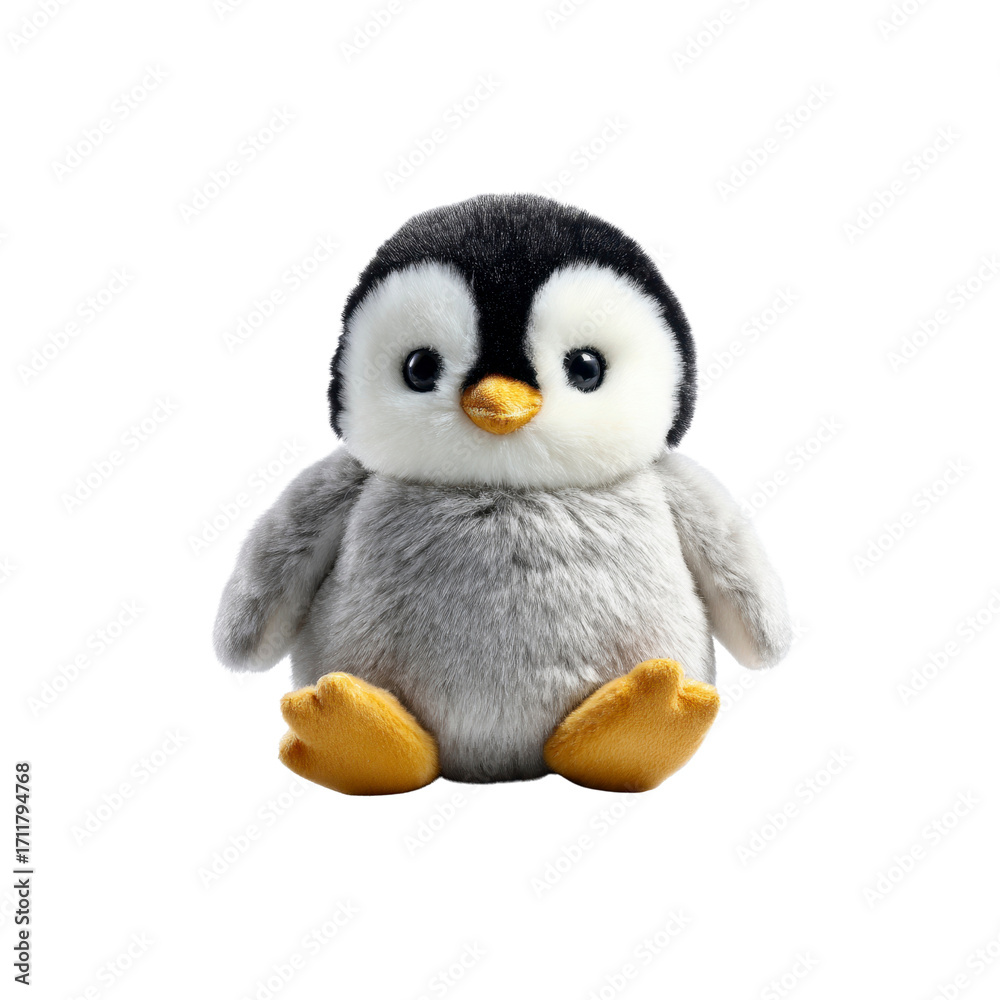 Fototapeta premium Adorable Plush Penguin Toy - Soft, Cuddly Stuffed Animal