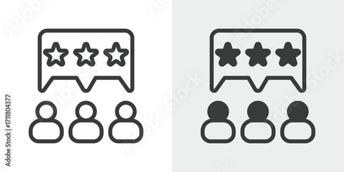 Customer Feedback Icon Set in Outline and Mixed Style Vector Illustration