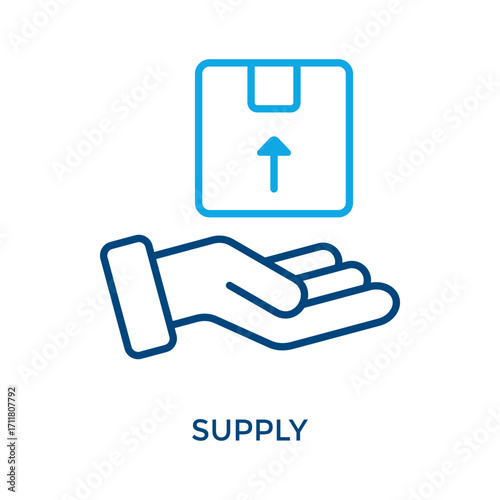 Supply Icon Outline Color Style. Vector Illustration For Graphic Design