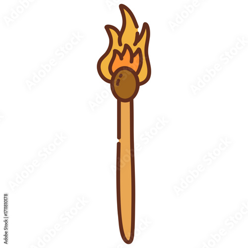 matchstick vector illustration
