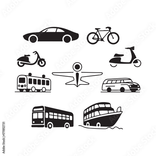 Bus Transport Vector Illustration