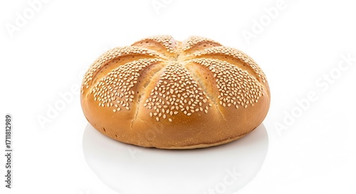 Sesame Seed Bun, Round, Bakery, Fresh, Food.