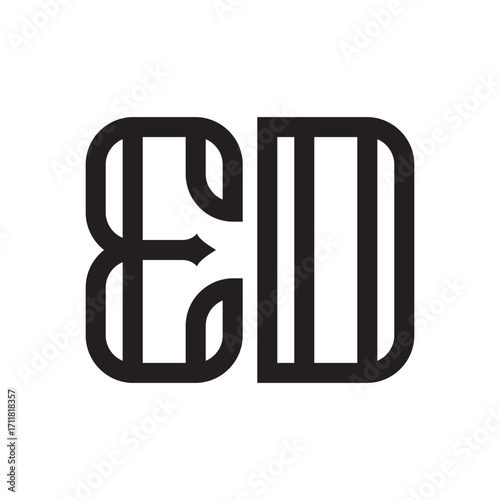ED logo vector retro vintage 
